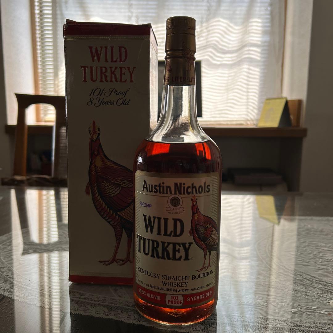 【新品・未使用】ワイルドターキー8年・1リットル旧ラベル