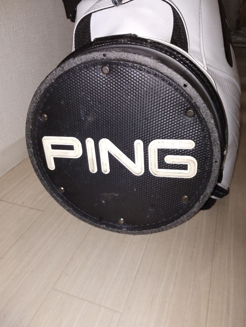 PING キャディバッグ ホワイト ブラック