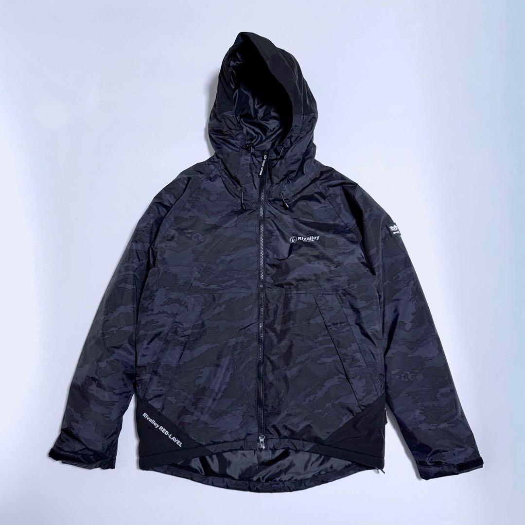 【美品】Rivalley カモ柄 ストレッチウォームスーツ セットアップ 釣り