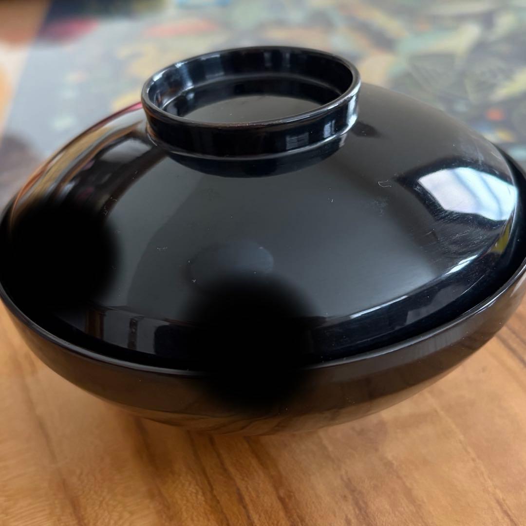 漆器 椀 金箔装飾 5点セット獅子と牡丹