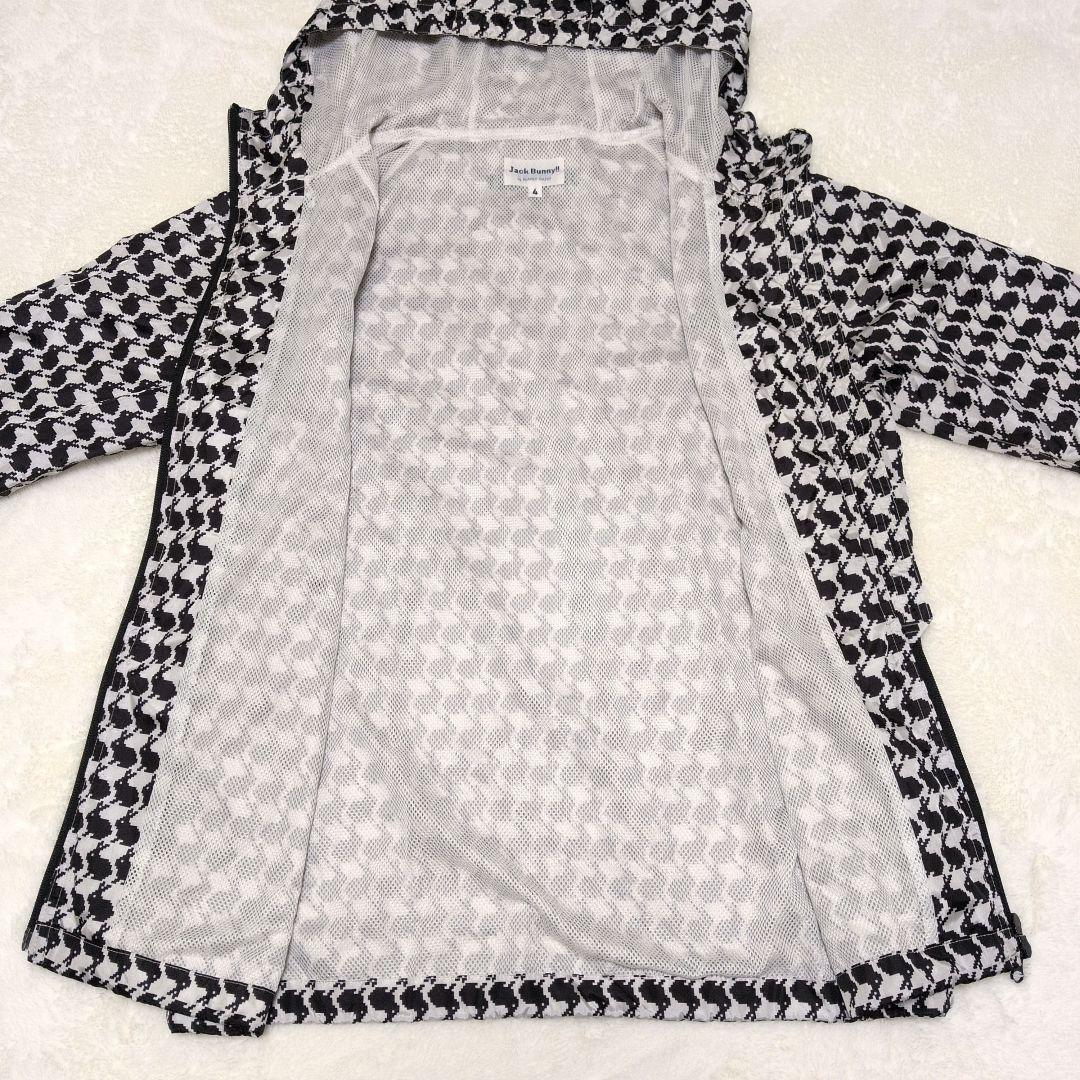 ジャックバニー♡ラビット総柄 フード付き ナイロンジャケット M パーリーゲイツ