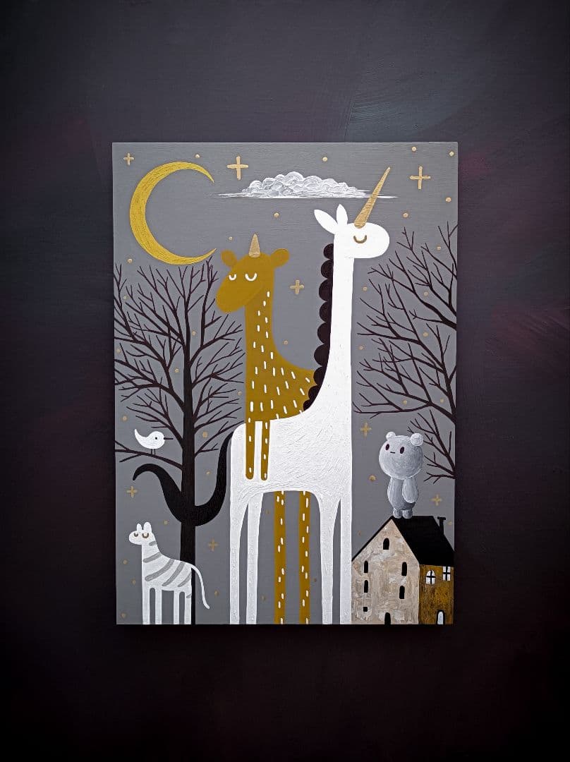 サ*ク様 ✿月野乃亜 原画 2024年／594×420mm 現代アート 2411