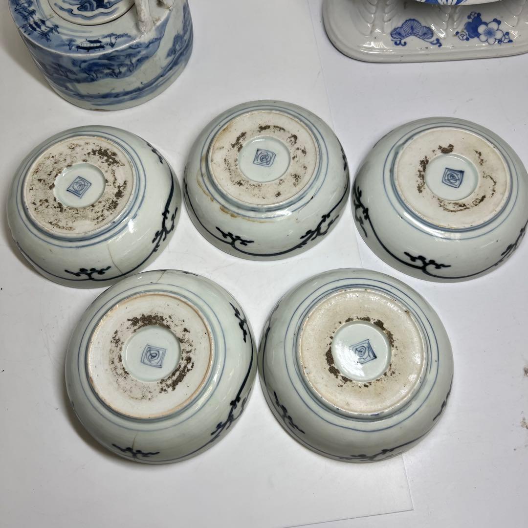 中国清時代　水次、古伊万里水次、膾皿色々　東Y7-1223③タカト