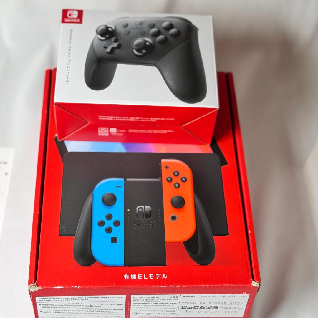 Nintendo Switch有機ELモデル赤青 本体セット 付属品多数