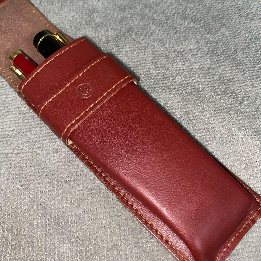 ペリカン　コラボ　万年筆　ボールペン　レザーペンケース　3点セット