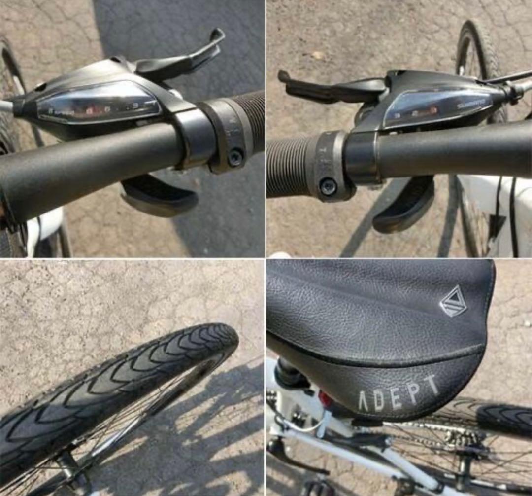 【Pisces】　クロスバイク 28インチ ホワイト FORTERA