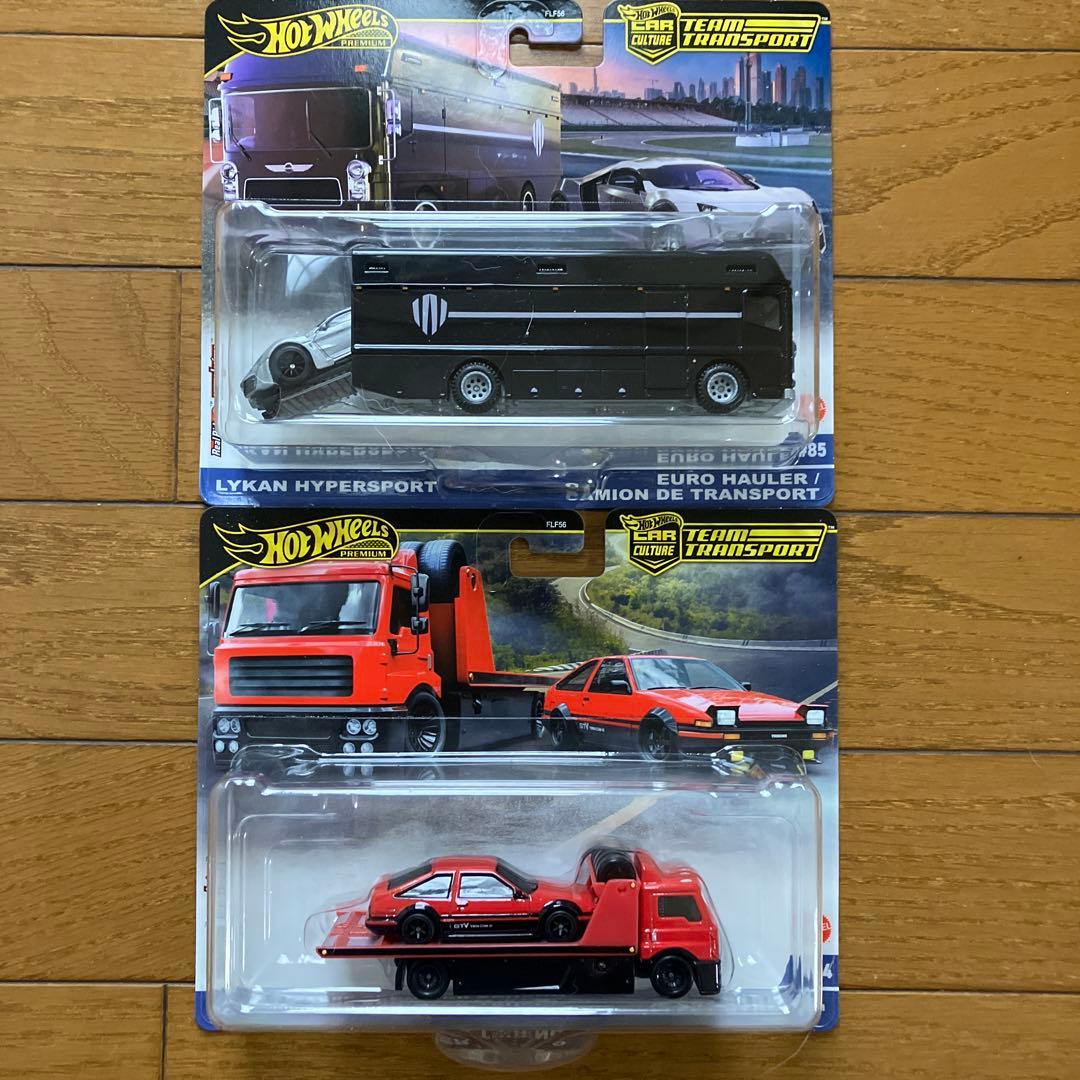 ホットウィール チームトランスポート フェラーリ AE86 ライカン 4個セット