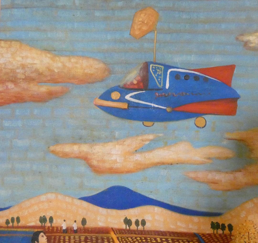 絵画　 油彩　山下清「風景」サイン　F6サイズ　額装済み 肉筆手描き