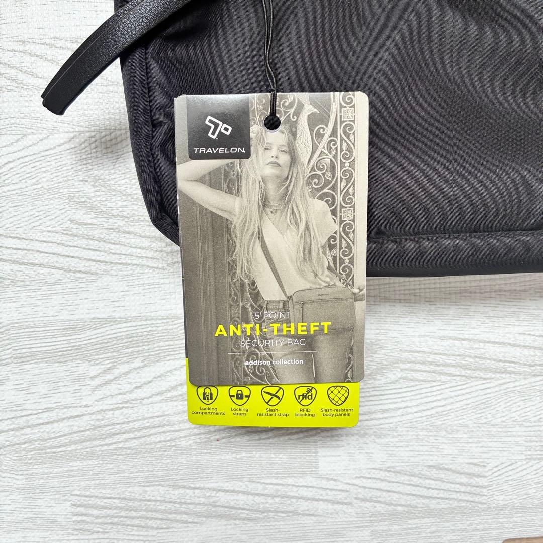 【新品】トラベロン Addison 盗難防止 ショルダーバッグ 黒 防犯RFID