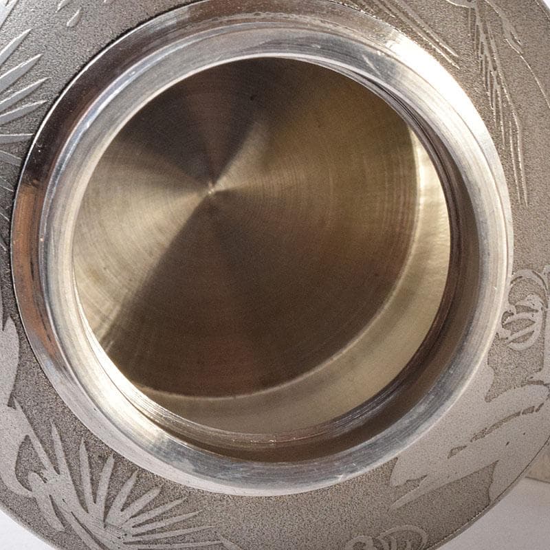 TM 　さつま岩切　正錫　松鶴文　茶壷　茶心壷　約350g　C　7729