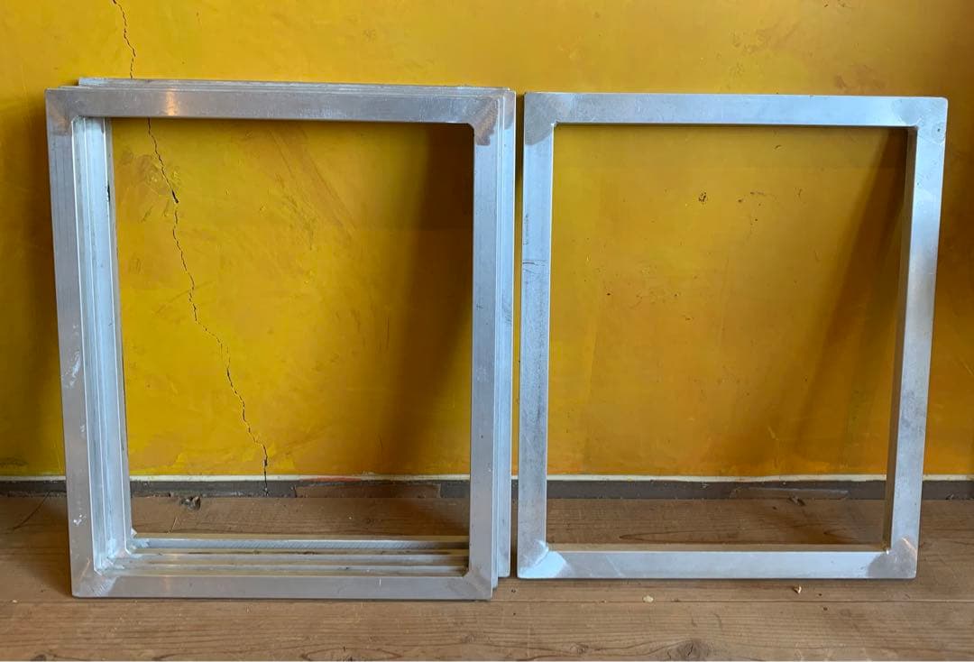 シルクスクリーン アルミ枠 外寸W430/H510mm 5枚セット（送料込み）