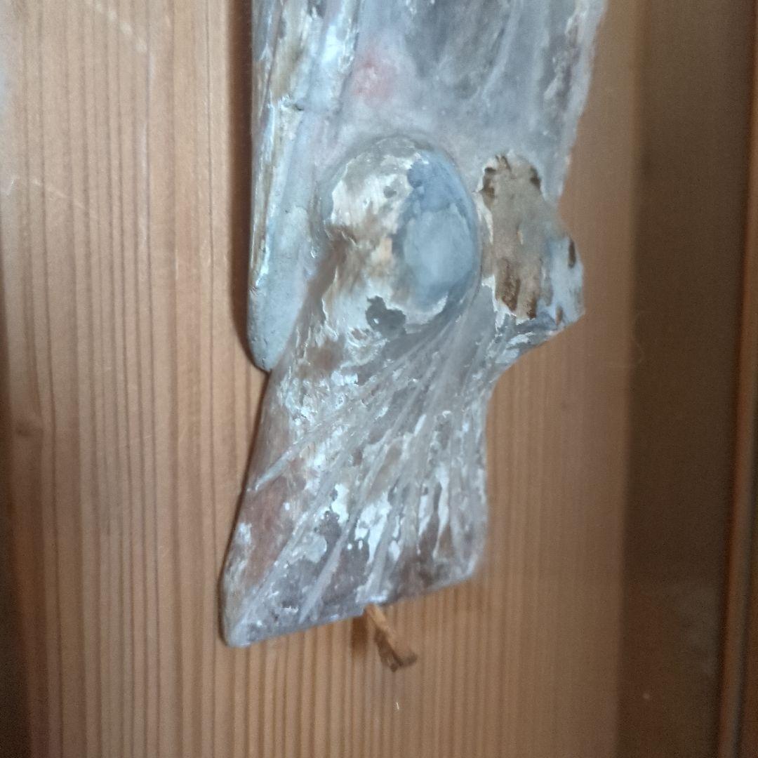 木製仏像オブジェ 約19cm　　骨董品　美術品　壁掛け