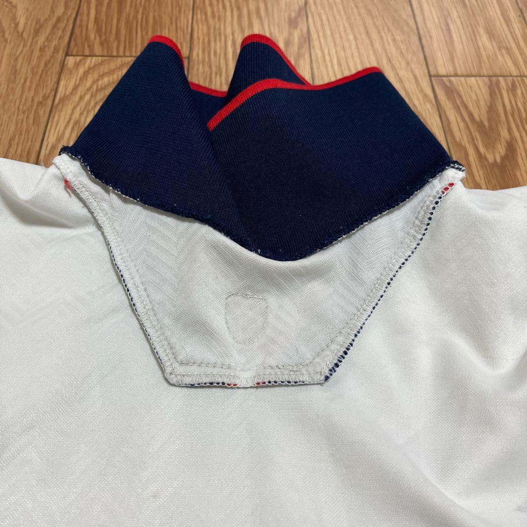 90s UMBRO ゲームシャツ 長袖　襟付き 透かし　イングランド　XL
