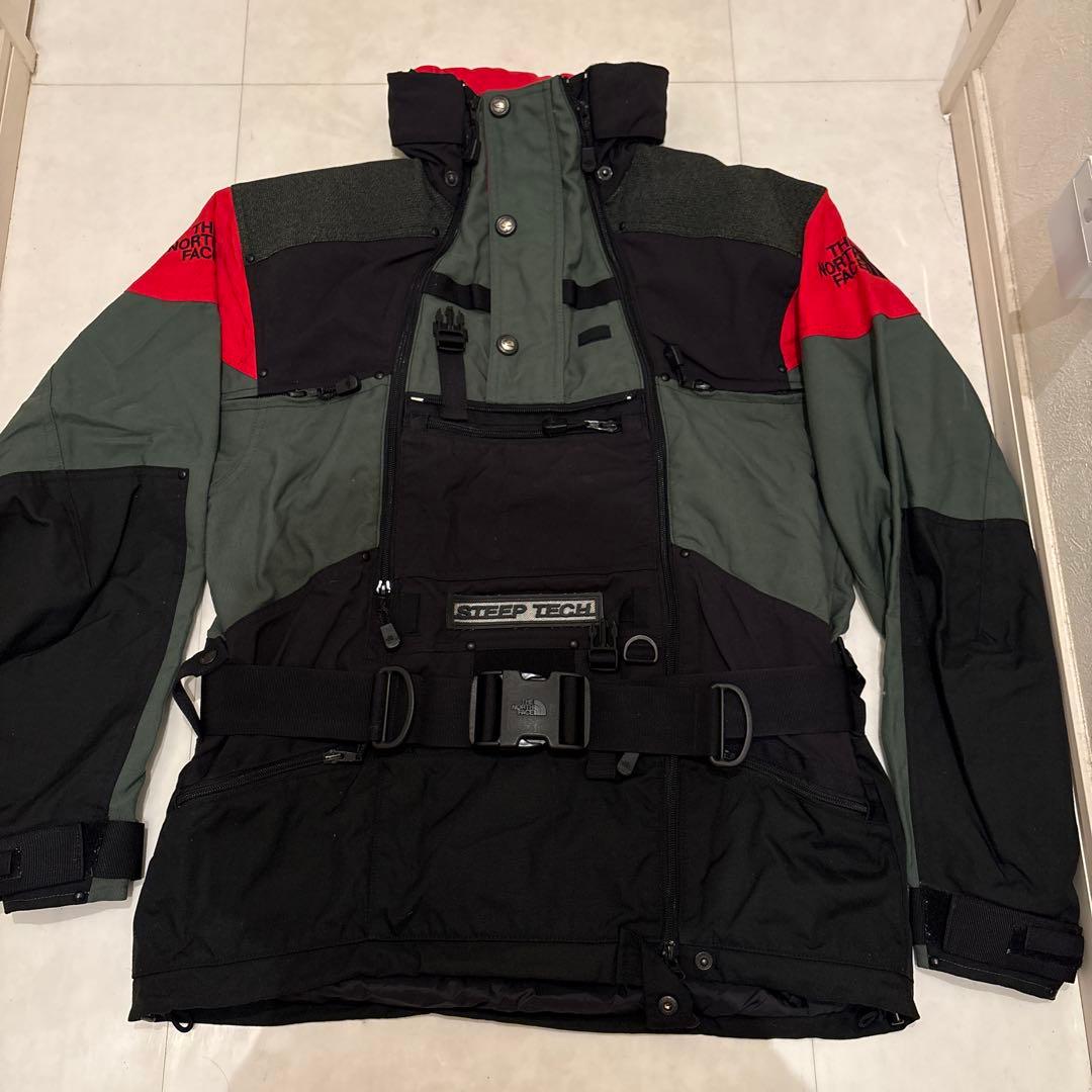THE NORTH FACE スキーウェアセット　メンズS 黒/赤/深緑