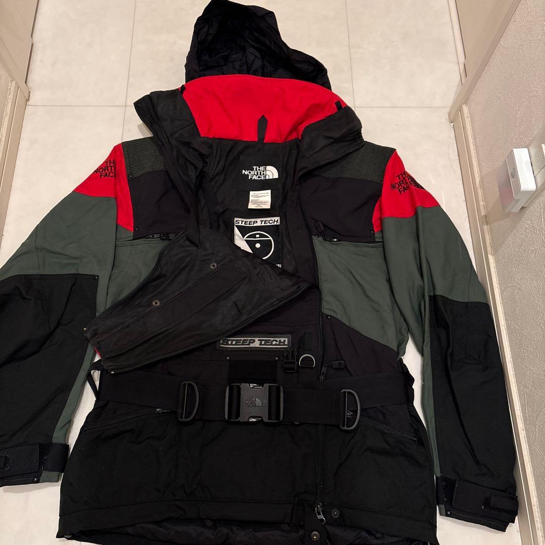 THE NORTH FACE スキーウェアセット　メンズS 黒/赤/深緑