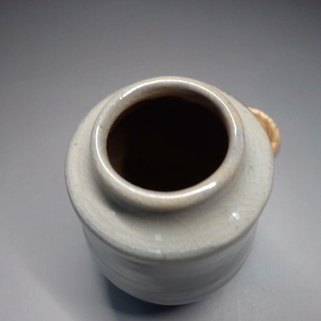 丹波焼　茶入　陶谷　久田箱　尋牛斎　白髪　定家緞子