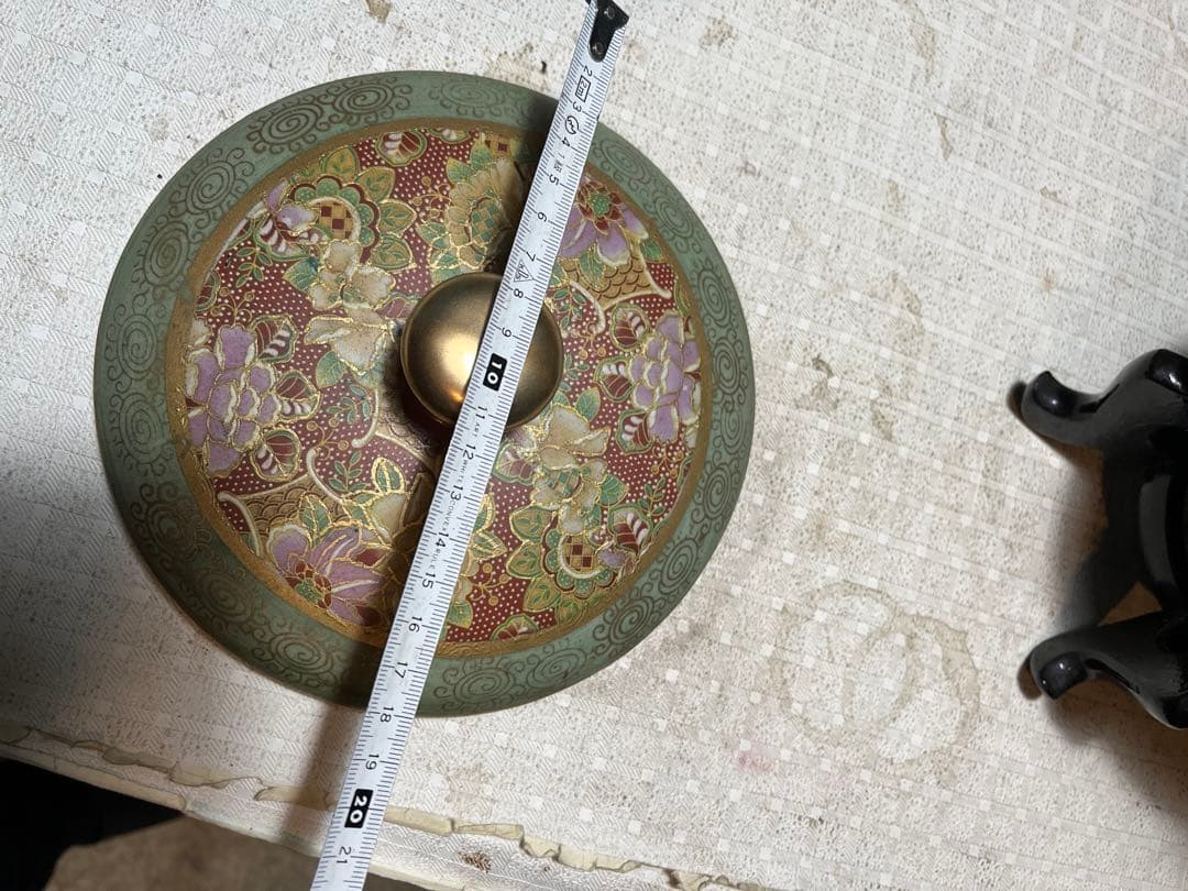 薩摩焼色絵美人桜図水差し 水差し、 九谷焼金彩色絵水差し、水差し、茶道具