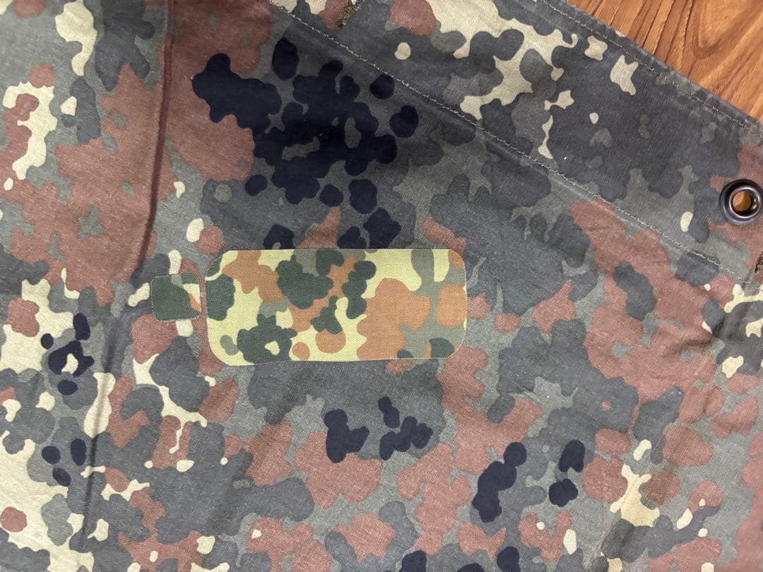 【美品】ドイツ軍幕2枚　YKKジッパー加工　フレクターカモ