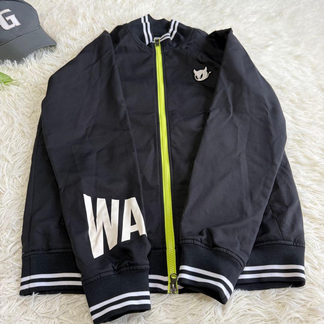 【ワック】美品 ジップジャケット ブラック ロゴ 2サイズ メンズ
