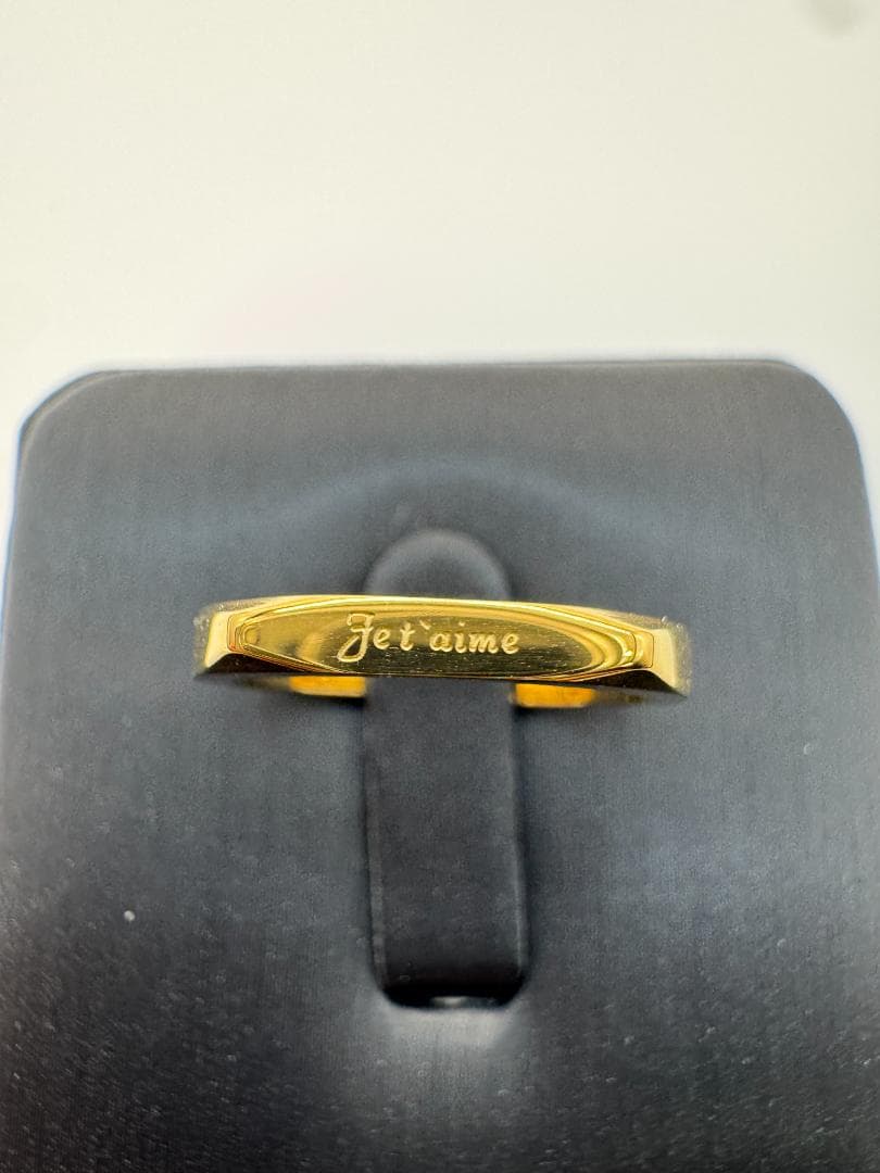 K18Je t'aime ゴールド スクエアリング1.8g 9号