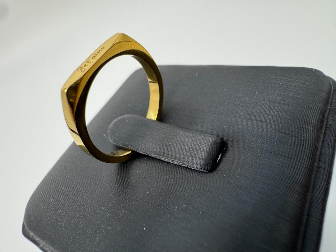 K18Je t'aime ゴールド スクエアリング1.8g 9号