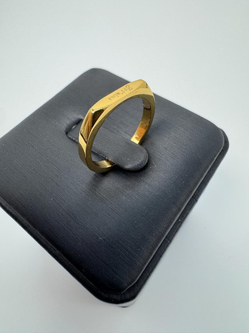 K18Je t'aime ゴールド スクエアリング1.8g 9号