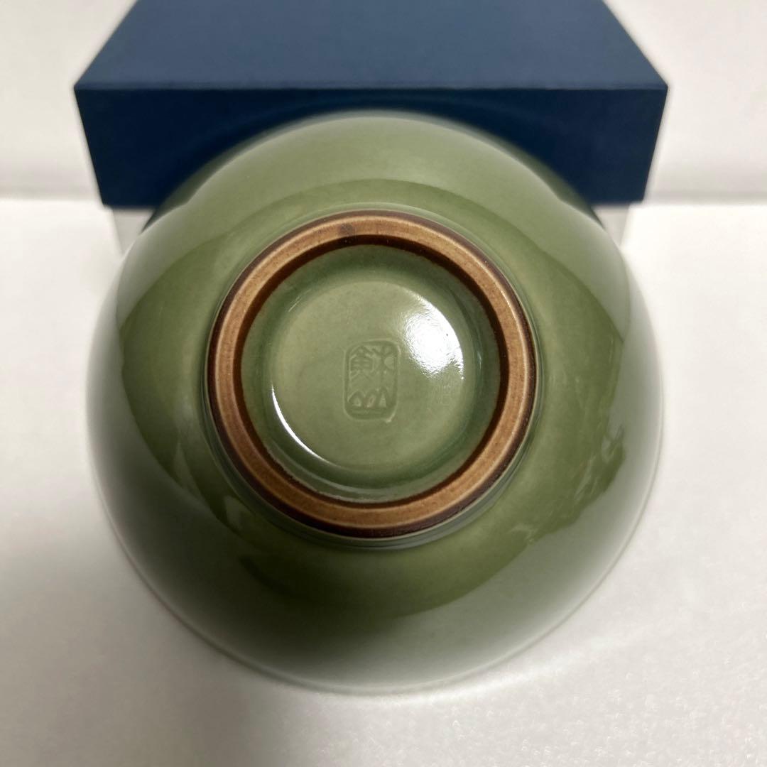 未使用　清水焼　京焼　諏訪蘇山　青瓷　青磁抹茶碗　抹茶茶碗　茶道具　茶道