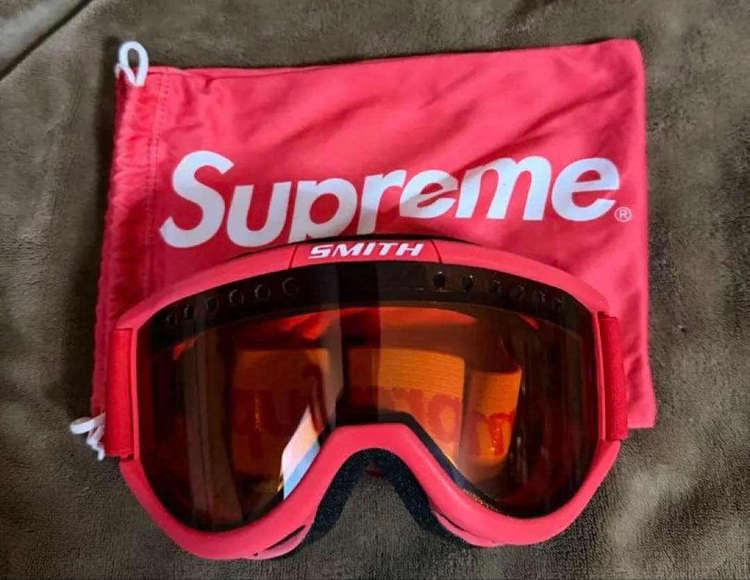 まー supreme Smith コラボ　ゴーグル　レッド　15AW