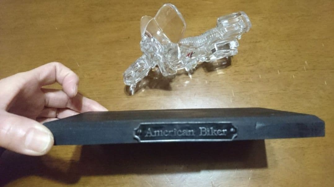 【オートバイオブジェ】イギリス製ガラスアンティーク