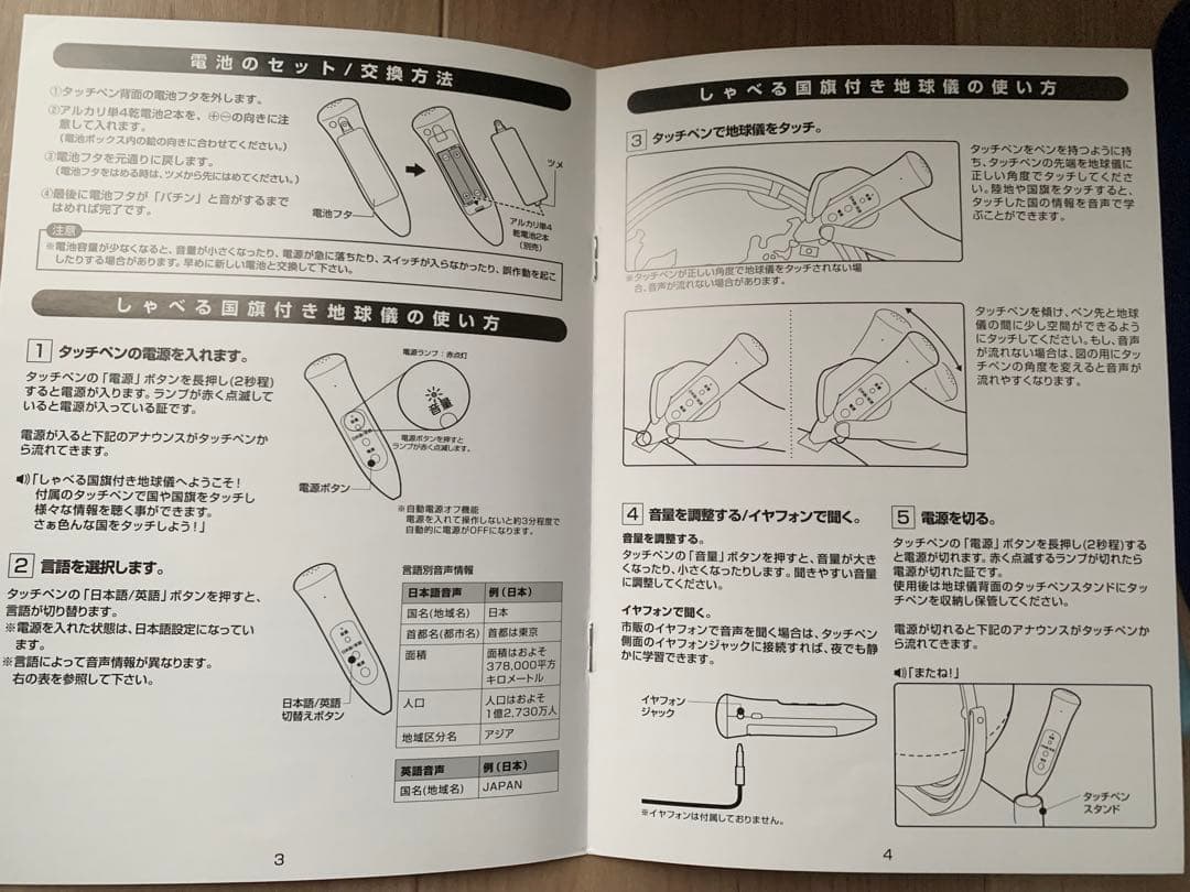 しゃべる国旗つき地球儀 レイメイ OYV400 知育