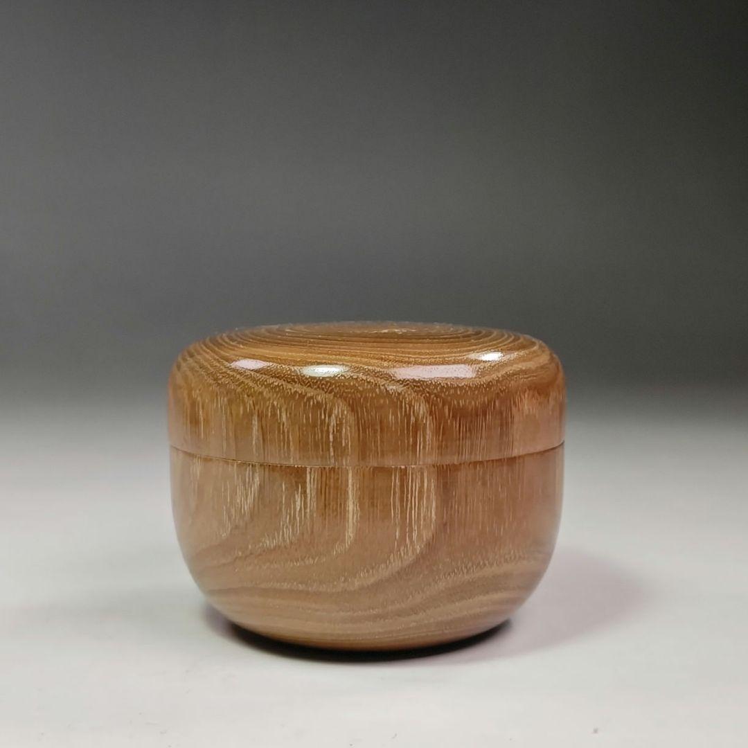 イ393 棗『久田宗也（尋牛斎）極箱』『槐の木　平棗』茶道具