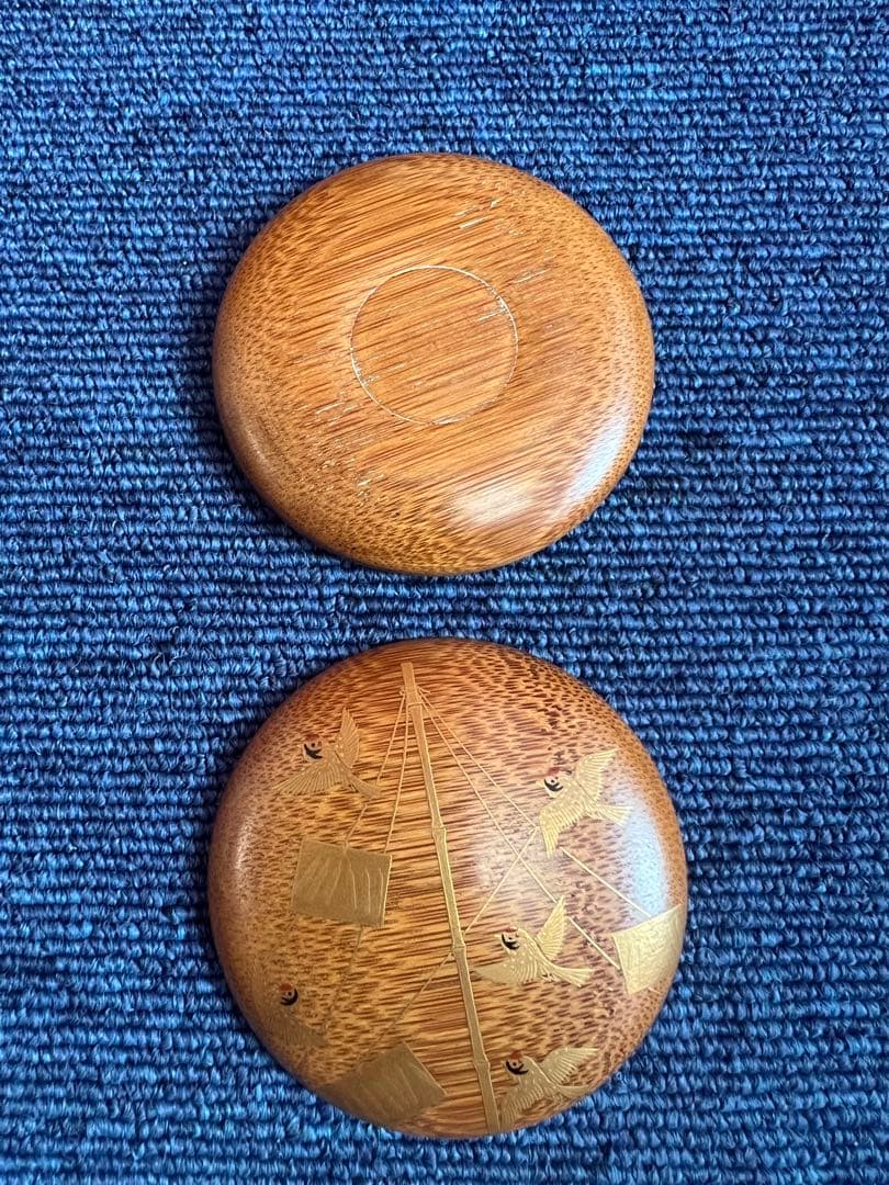 1432  鳴子蒔絵　竹　香合　工芸品