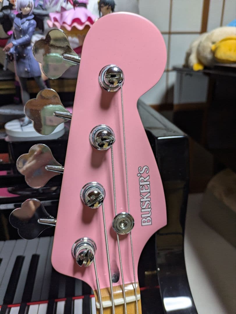 バスカーズ　BUSKER'S エレキベース ピンク　ジャズベース