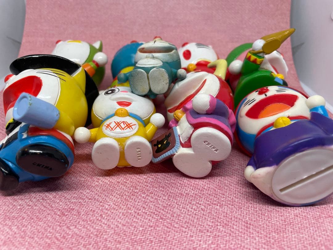 希少　ザドラえもんズ　➕　ドラえもん　ソフビ　レトロ　全９個セット　レア　貯金箱