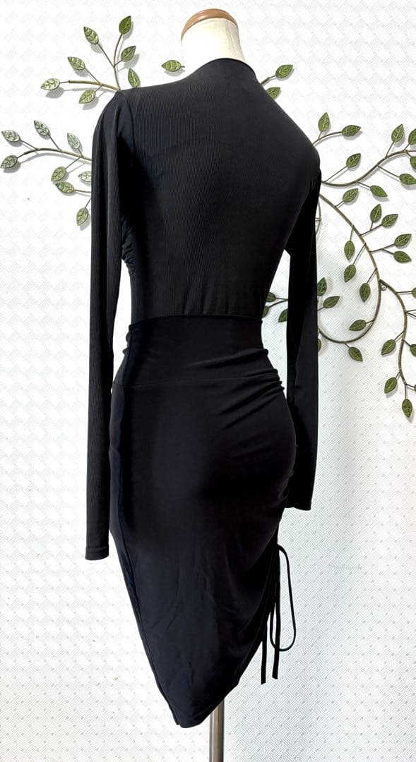 社交ダンス★新品★レッスンウェア★セクシー★2点セット★黒色