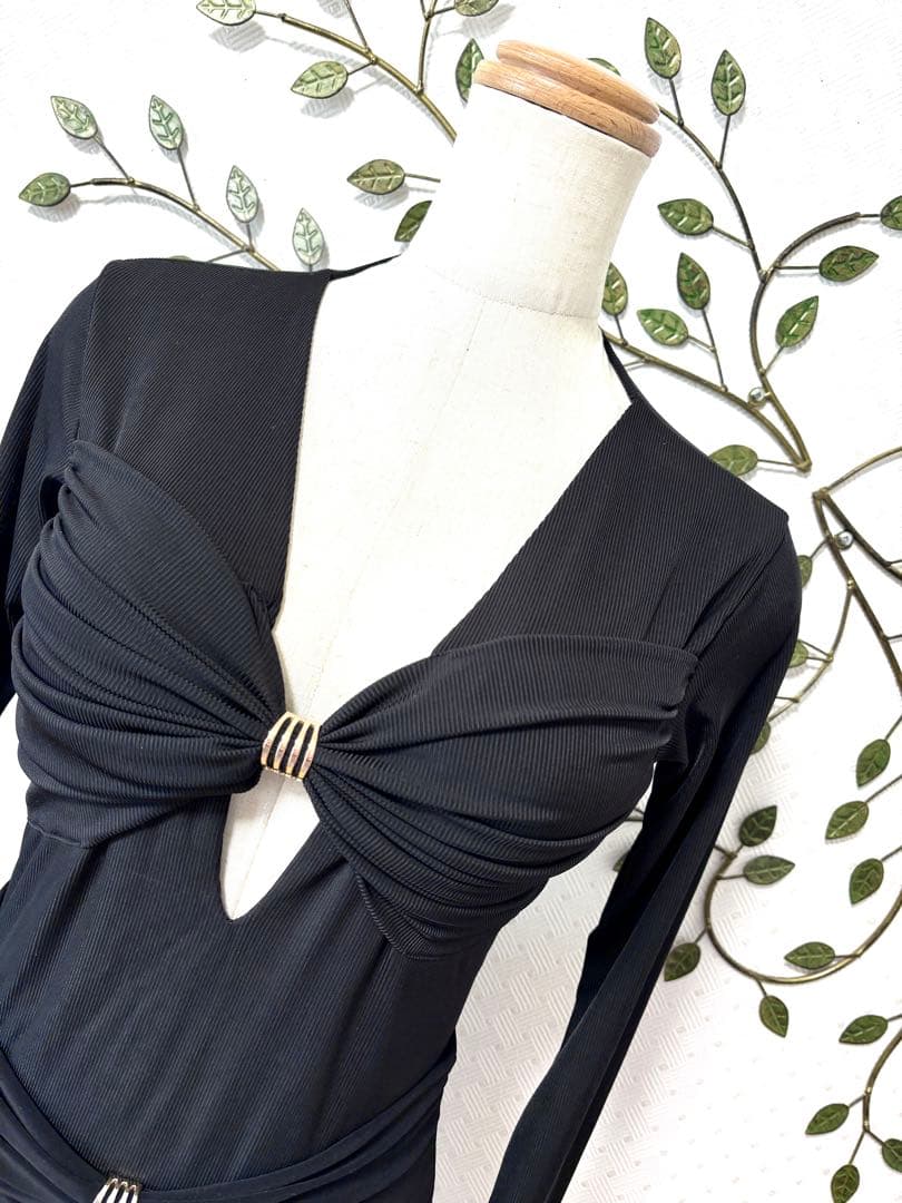 社交ダンス★新品★レッスンウェア★セクシー★2点セット★黒色