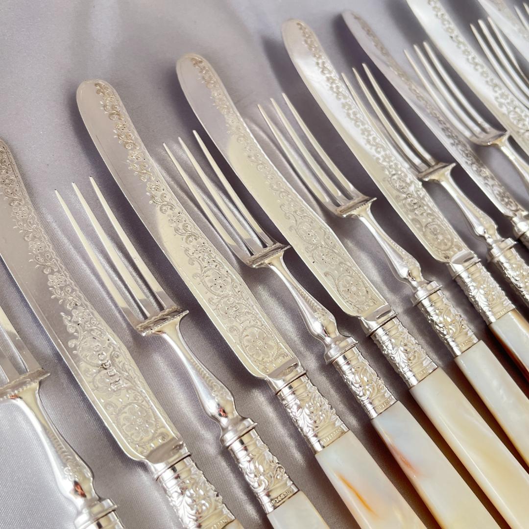 【Allen & Darwin】【白蝶貝 】デザートセット マザーオブパール