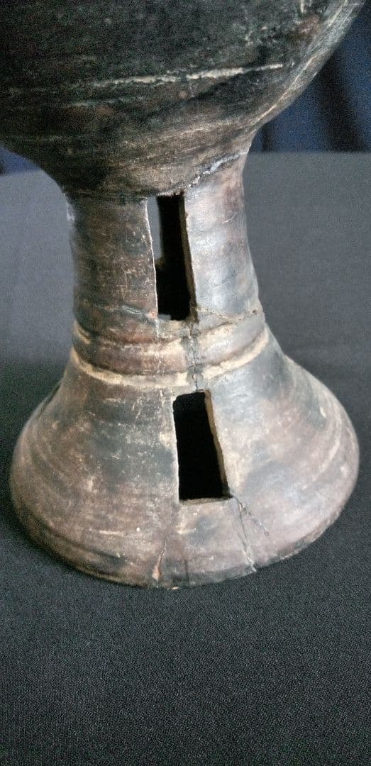 須恵器、土器線刻模様の陶器香炉