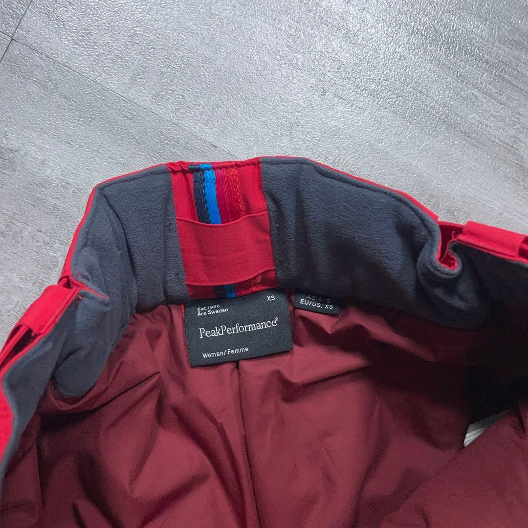 ピークパフォーマンス スキーウェア レディースS 赤 セットアップ 上下 山登り
