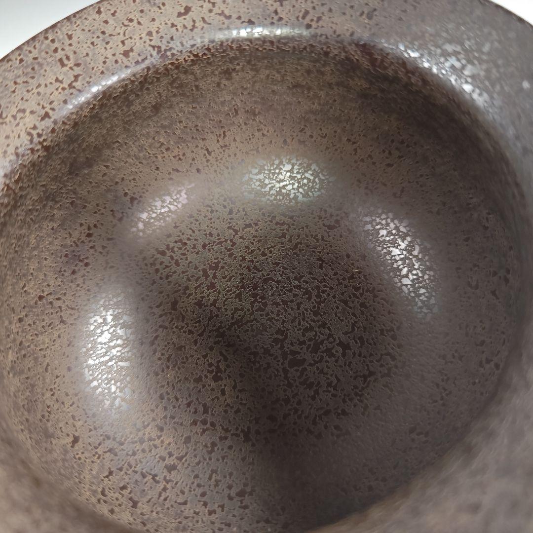 ウ282 健水『一ノ瀬宗也』『唐銅　惺斉好写　青海波模様　エフゴ健水　共箱』茶道