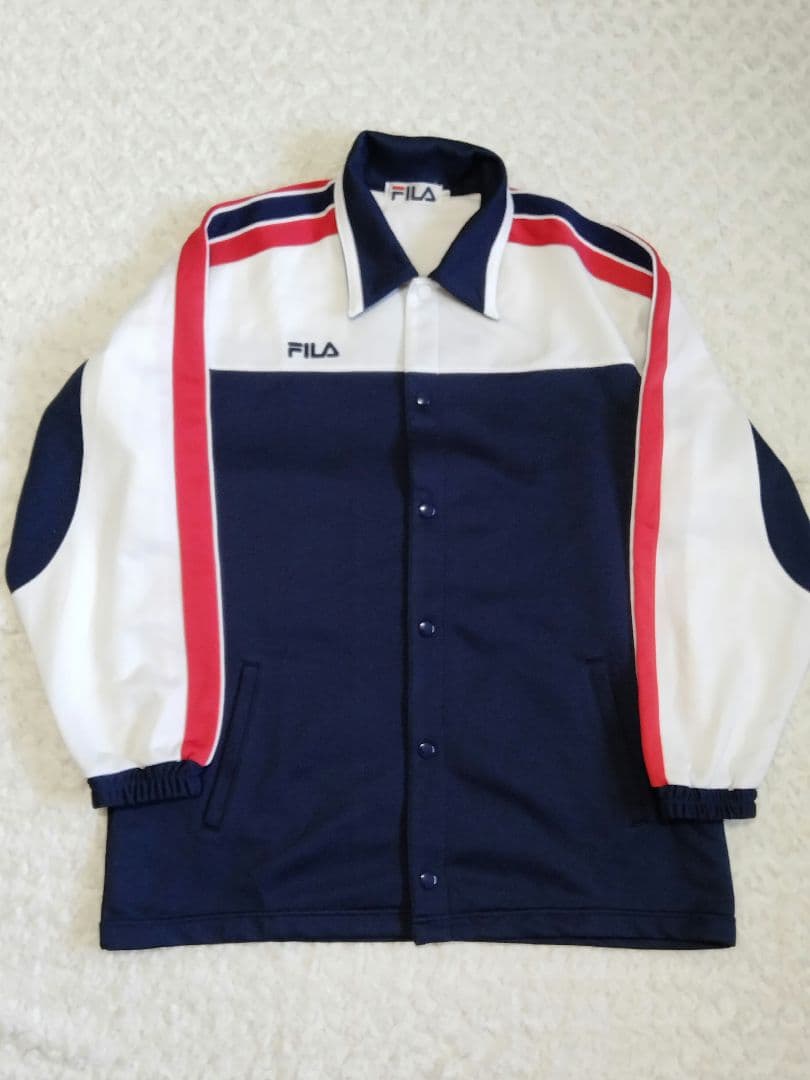 FILA スナップボタン セットアップ ネイビー Ｌ XL