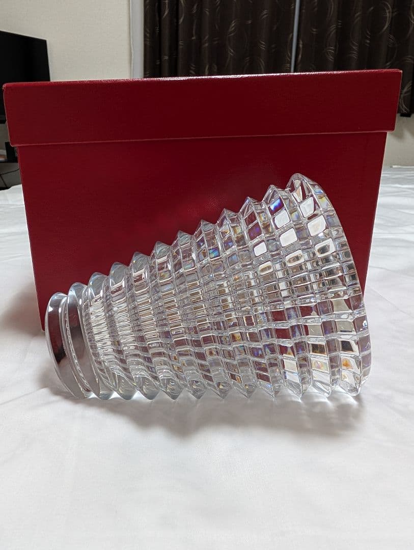 Baccarat バカラ アイベースS クリスタル ガラス花瓶 フラワースタンド