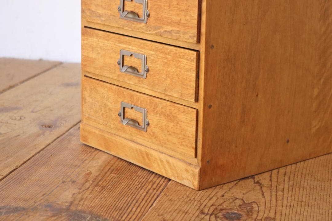 レトロ 卓上 小引き出し 抽斗 5杯 小物入れ レターケース 鍵付き B5