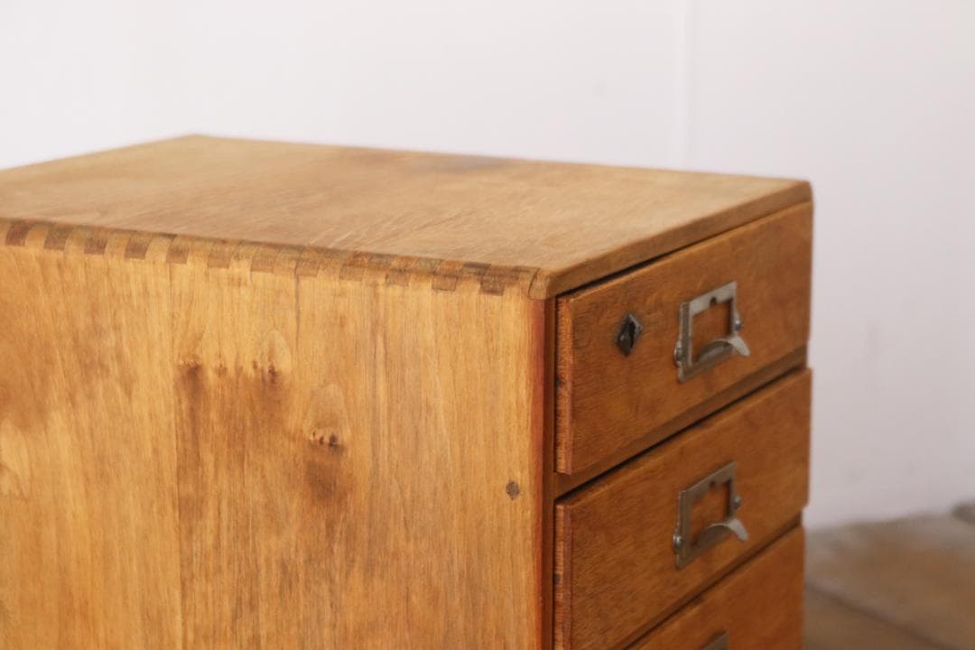 レトロ 卓上 小引き出し 抽斗 5杯 小物入れ レターケース 鍵付き B5