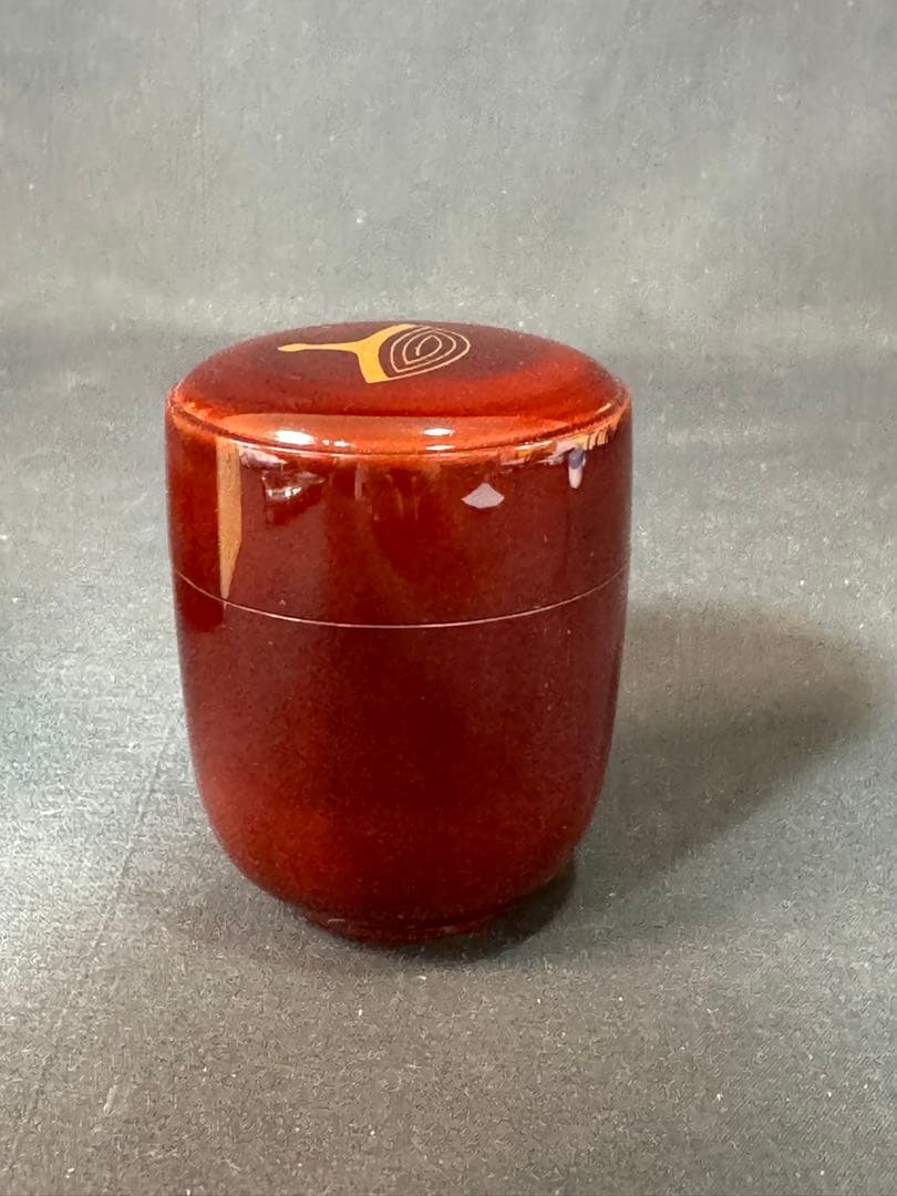 G76 送料無料　棗　香次棗　独楽紋　宗廣　茶道具　漆芸　茶道