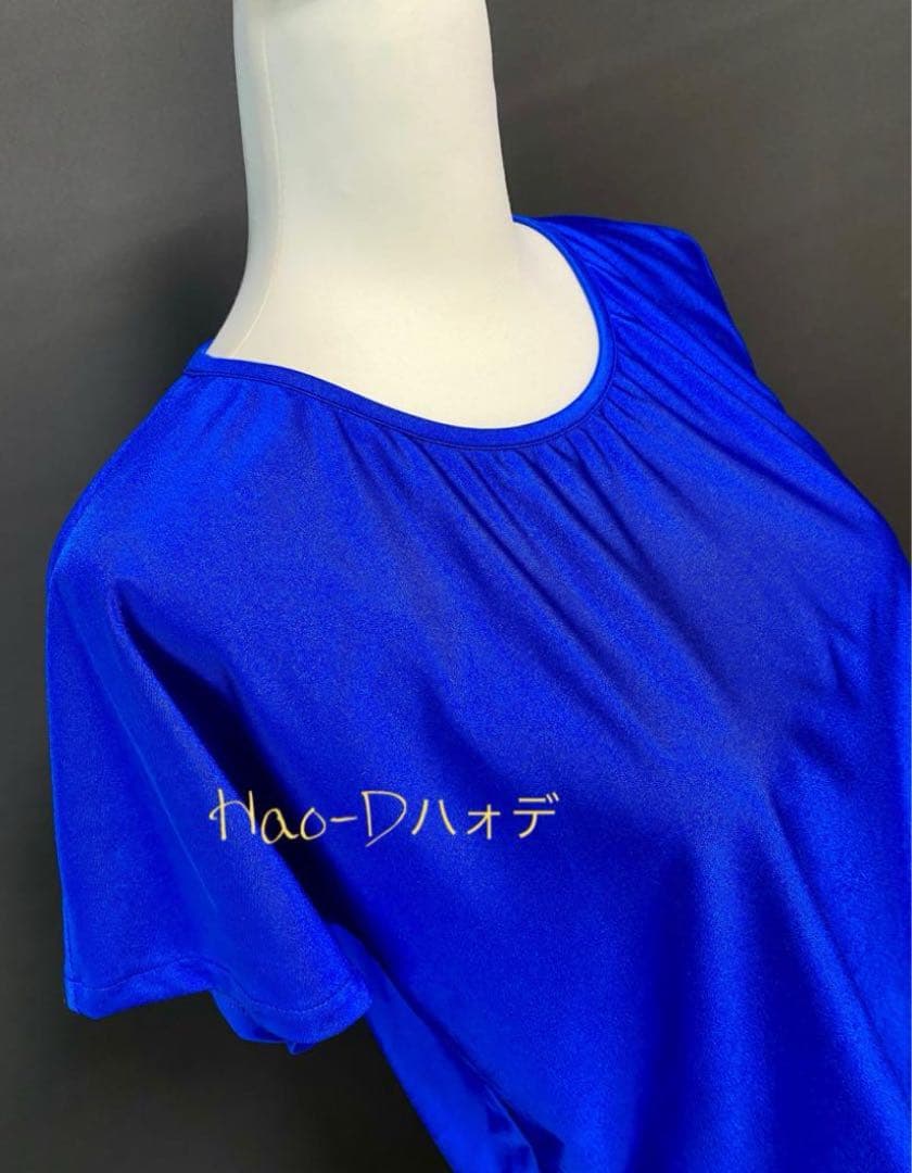 社交ダンス★新作★レッスンウェア★オリジナル★青2点セット