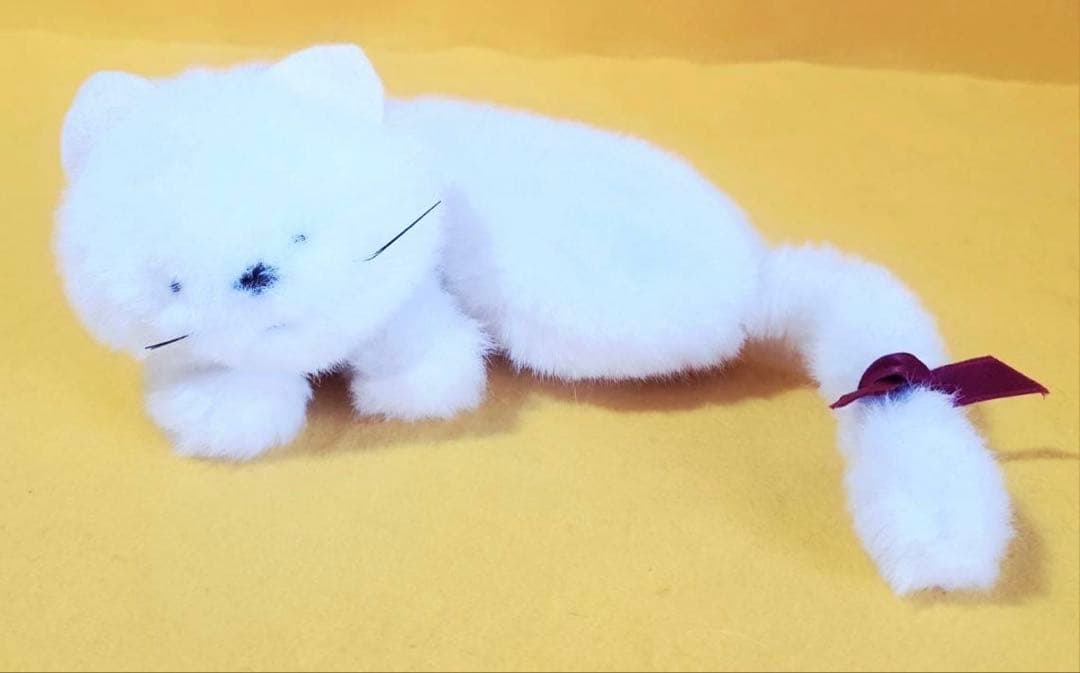1970年代製エトワールetoileビンテージぬいぐるみ白猫ネコ昭和レトロ人形