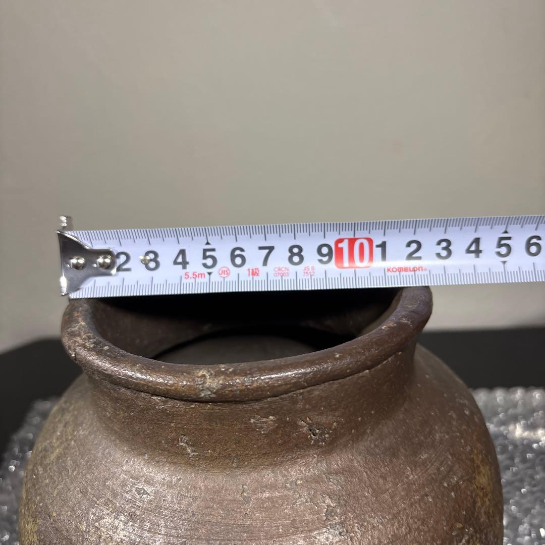 真作　古備前壷　桂又三郎極め　書き付け　室町末期の作