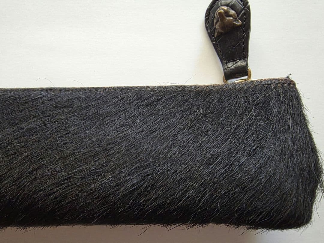 ロサルガ　クロコダイル x ハラコ　ペンケース