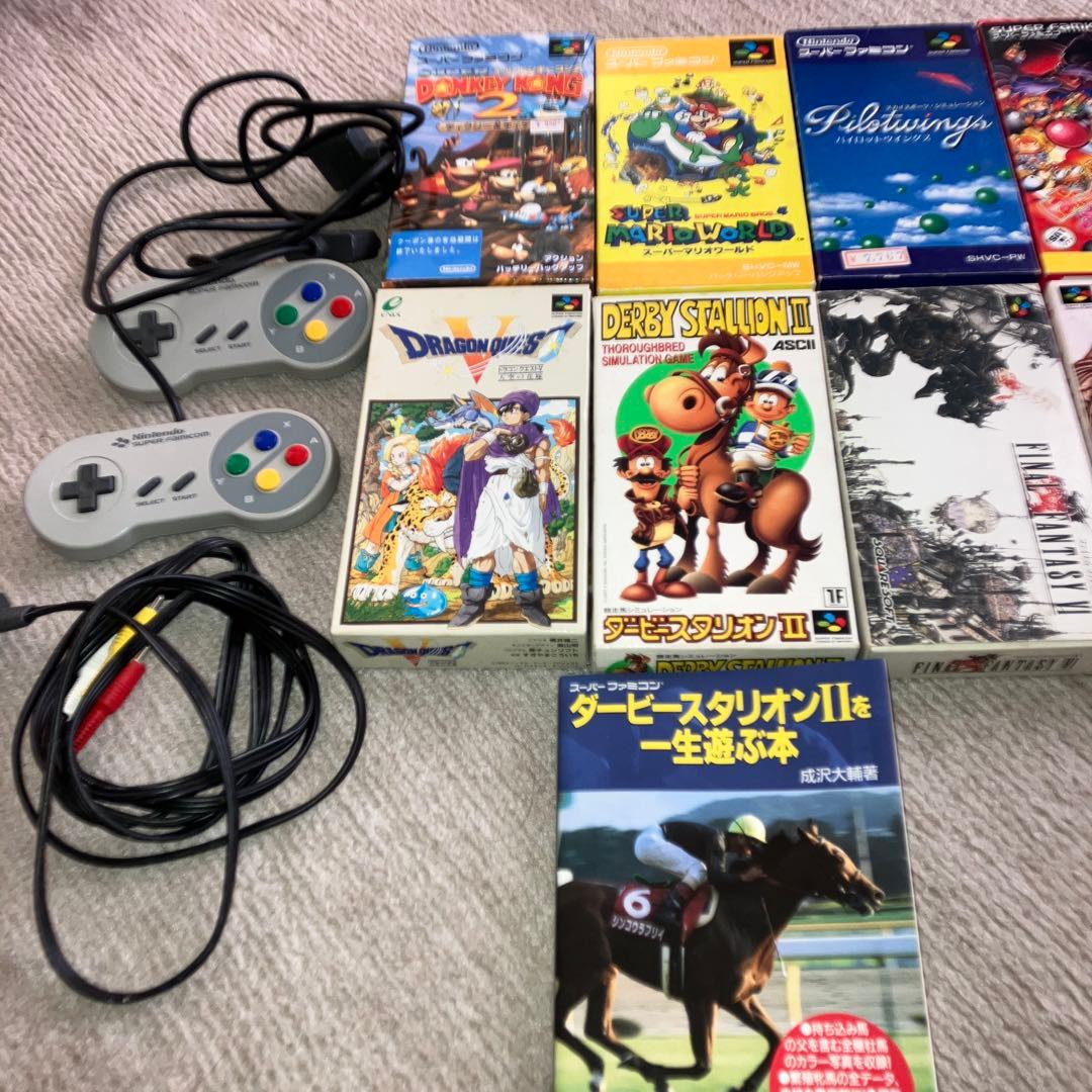 スーパーファミコン本体とソフト8本オマケ付き